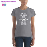 Plus Minus Co Some Girls like to wear Bow Real one Shoot them Women's, view 5