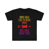 Plus Minus Co Some Girls Like To Wear Bows Real Girls Shoot Them T-Shirts, Archery gift for girls, Girl Archer Shirt - I Shoot Bows - Bow & Arrow, view 2