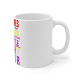 Plus Minus Co Sometimes all you need is a little splash of colour Mug 11oz, view 3