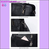 Plus Minus Co Sophisticated Style Black Genuine Leather Handbag for Women, view 2