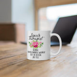 Plus Minus Co Speech Therapist Because badass miracle worker is not an official title Mugs, Coffee mug, Cute mug, Speech pathology, Speech therapist, view 6