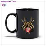 Plus Minus Co Spider with a Red Light Bulb Black Mugs, view 2