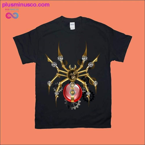 Plus Minus Co Spider with a Red Light Bulb T-Shirts