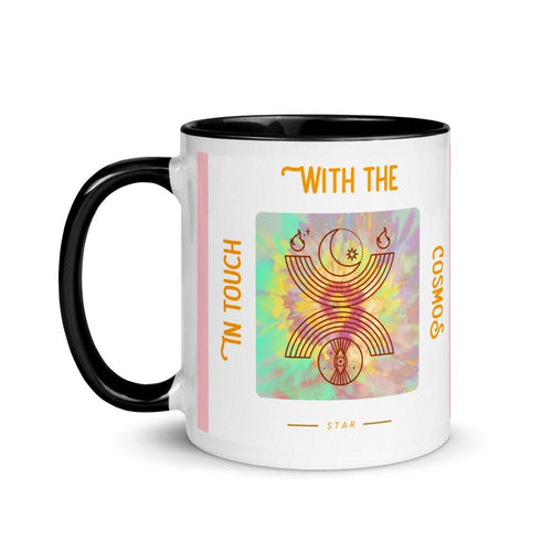 Plus Minus Co Spiritual Mug Yin Yang In Touch with Cosmos Star- Material - Spiritual Mug with Color Inside