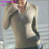 Plus Minus Co Sport Zipper Gym Fitness Shirt, view 5