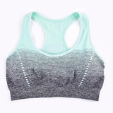 Plus Minus Co Sports Bra High Stretch Breathable Top Fitness Women Padded for Running Yoga Gym Seamless Crop Bra Gradient Sport Bra, view 6