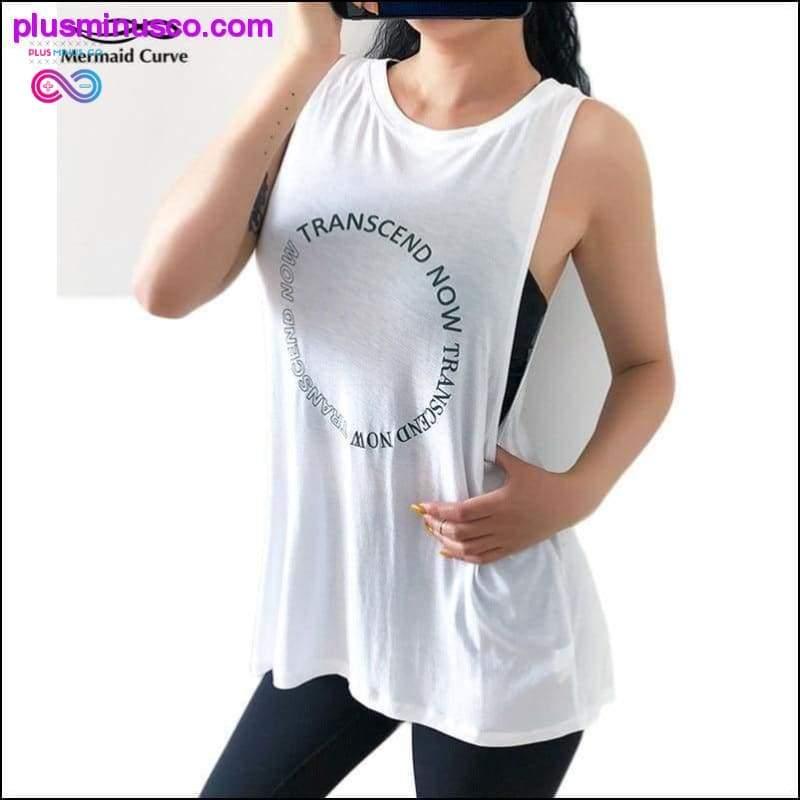 Plus Minus Co Sports vest Women Loose quick-dry Sleeveless Fitness T-shirt