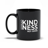 Plus Minus Co Spread Kindness Not Germs Black Mugs, Kind Mug, Positivity Mug, Teacher Mug, Nurse Mug, Kindness Mug, Gift for Nurse, view 5