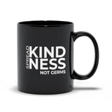 Plus Minus Co Spread Kindness Not Germs Black Mugs, Kind Mug, Positivity Mug, Teacher Mug, Nurse Mug, Kindness Mug, Gift for Nurse, view 6