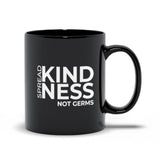 Plus Minus Co Spread Kindness Not Germs Black Mugs, Kind Mug, Positivity Mug, Teacher Mug, Nurse Mug, Kindness Mug, Gift for Nurse, view 6