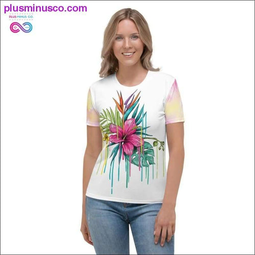 Plus Minus Co Spring Vintage flower Colorful T-shirt at Plusminusco || On