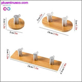 Plus Minus Co Stainless Steel Bamboo And Wood Three-row Hook, view 2