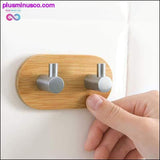Plus Minus Co Stainless Steel Bamboo And Wood Three-row Hook, view 3