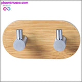 Plus Minus Co Stainless Steel Bamboo And Wood Three-row Hook, view 4