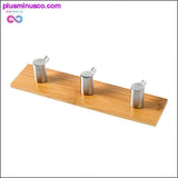 Plus Minus Co Stainless Steel Bamboo And Wood Three-row Hook, view 5