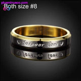 Plus Minus Co Stainless Steel Couple Rings For Women Men's Wedding Ring, view 5