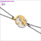 Plus Minus Co Yin Yang Cat Puzzle Piece Necklace Stainless Steel, Silver, view 4