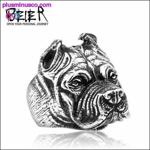 Plus Minus Co Stainless Steel Titanium Animal Pit Bull Dog Ring