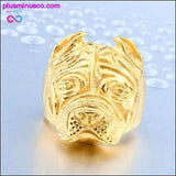Plus Minus Co Stainless Steel Titanium Animal Pit Bull Dog Ring, view 2