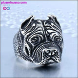 Plus Minus Co Stainless Steel Titanium Animal Pit Bull Dog Ring, view 4