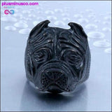 Plus Minus Co Stainless Steel Titanium Animal Pit Bull Dog Ring, view 6