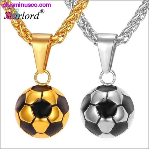 Plus Minus Co Starlord Football Soccer Pendant Necklaces Ball Enamel