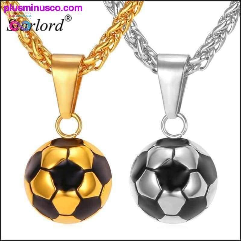 Plus Minus Co Starlord Football Soccer Pendant Necklaces Ball Enamel
