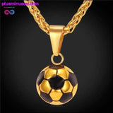 Plus Minus Co Starlord Football Soccer Pendant Necklaces Ball Enamel, view 2