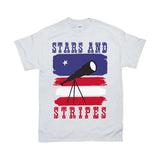 Plus Minus Co Stars And Stripes | Telescope | American Flag T-Shirts, 4th of July celebration, view 2