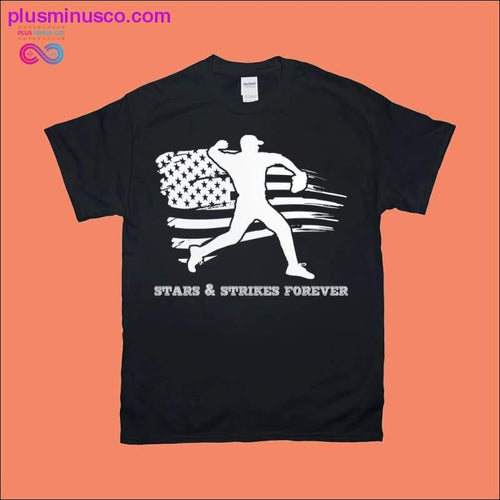 Plus Minus Co Stars & Strikes Forever | Baseball | American Flag T-Shirts