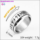 Plus Minus Co Steel Soldier Rotating Viking Rune Ring, view 2