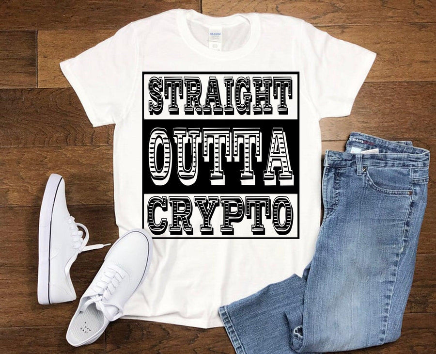 Plus Minus Co Straight Outta Crypto T-Shirts