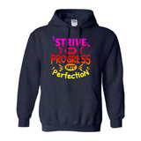 Plus Minus Co Strive for progress not perfection Hoodies (No-Zip/Pullover), Motivational Tshirt, Gym Shirt,Gym Motivation,Motivation Shirt, Motivation, view 4