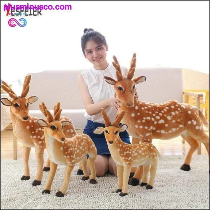 Plus Minus Co Stuffed Plush Christmas Deer Toy for Kids at PlusMinusCo.com