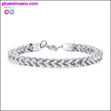 Plus Minus Co STYLISH STAINLESS STEEL BALI FOXTAIL CHAIN BRACELET FOR MEN, view 4