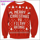 Plus Minus Co Stylish Unisex Santa Xmas Christmas Novelty Ugly RED Retro, view 2