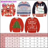 Plus Minus Co Stylish Unisex Santa Xmas Christmas Novelty Ugly RED Retro, view 3