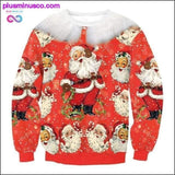 Plus Minus Co Stylish Unisex Santa Xmas Christmas Novelty Ugly RED Retro, view 6