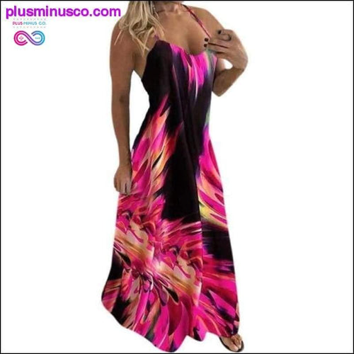 Plus Minus Co Summer Fall Boho Floral Women Elegant Plus Size Maxi Dress