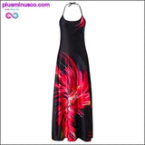 Plus Minus Co Summer Fall Boho Floral Women Elegant Plus Size Maxi Dress, view 5