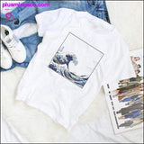 Plus Minus Co Summer Female Wave Japanese Print Fun Short-sleeved T-shirt, view 2