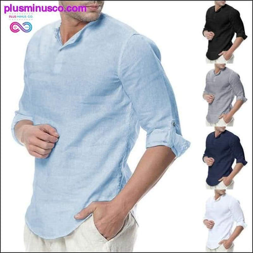 Plus Minus Co Summer Long Sleeve Cotton Linen Long Sleeve Cotton Casual
