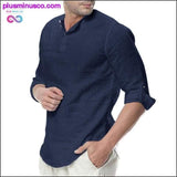 Plus Minus Co Summer Long Sleeve Cotton Linen Long Sleeve Cotton Casual, view 4