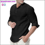 Plus Minus Co Summer Long Sleeve Cotton Linen Long Sleeve Cotton Casual, view 5