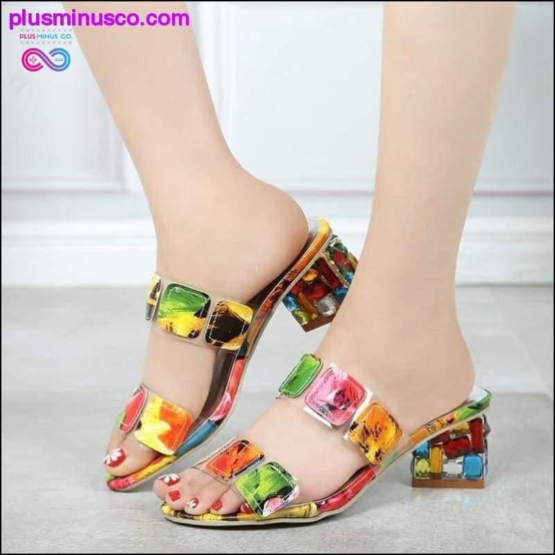 Plus Minus Co Summer Open Toe Hoof Heels at PlusMinusCo.com
