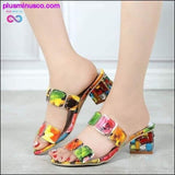 Plus Minus Co Summer Open Toe Hoof Heels at PlusMinusCo.com, view 2