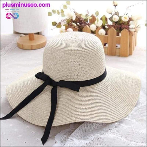 Plus Minus Co Summer Straw Hat Women Big Wide Brim Beach Hat Sun Hat