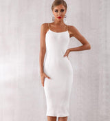Plus Minus Co Summer Women Bodycon Bandage Dress Sexy Chain Spaghetti Strap Club Dress Celebrity Evening Party Dresses Vestidos, view 6