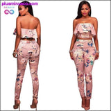 Plus Minus Co Summer Women Clothes Plus size Flower two piece set Print, view 2