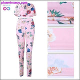 Plus Minus Co Summer Women Clothes Plus size Flower two piece set Print, view 5